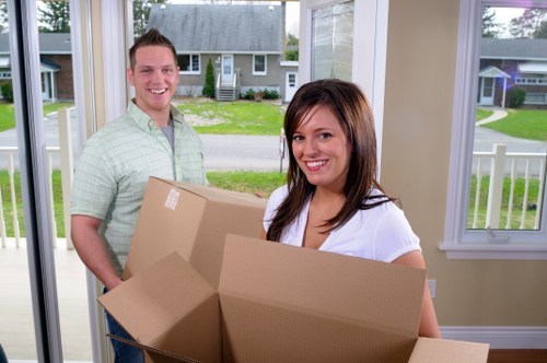 Removal team helping with a home move in Morden