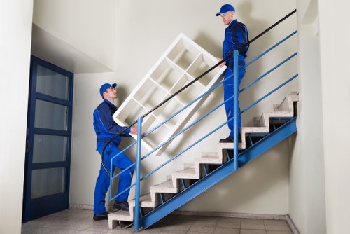 House movers preparing a residential move in Morden