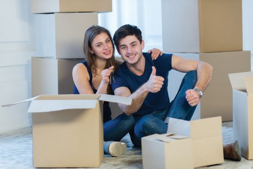 Removal team loading furniture for a local home move