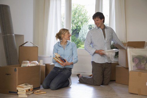 Commercial removals van for office equipment and furniture in Morden