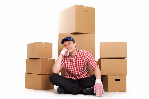 Packing and transport for a local office move in Morden